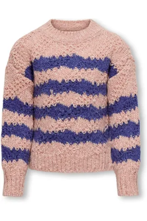 ONLY Pink Striped Knitted Jumper11 - 12 år (146 - 152cm)