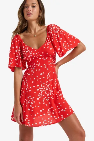 Roxy Ditsy Blomster Tryk Mercado Mini Kjolelarge