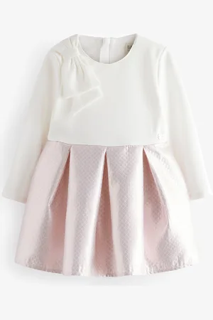 Ted Baker Pink Textured Quilted Bow Detail Dress3 - 6 måneder (62 - 68cm)