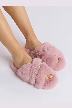 Boux Avenue Cross Band SlippersUK 3 - 4