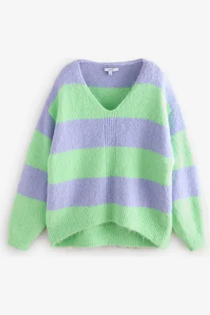 Next Relaxed Fit Soft Touch V-Neck Knitted Jumper with WoolXL almindelig