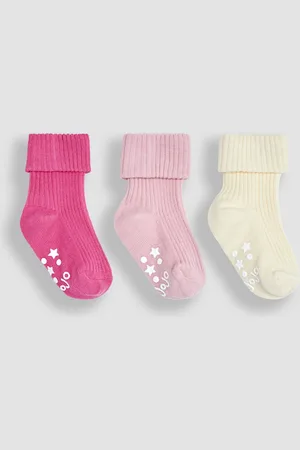 JoJo Maman Bébé 3-Pack Ribbed SocksOp til 6 måneder (50 - 68cm)