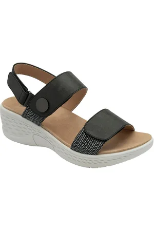 Dunlop Twin Strap Touch Fasten Wedge Sandalseu39