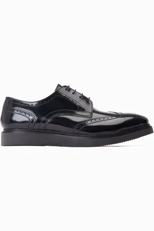 Base London Joe Lace Up Brogue Black Shoesuk8eu42