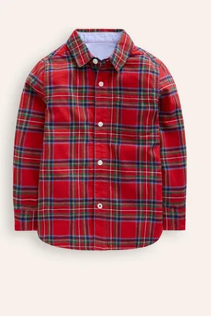 Boden Checked Cosy 100% Cotton Shirt7 - 8 år (122 - 128cm)