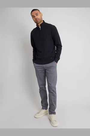 Threadbare Langærmet Textured Knitted Polo-skjorterL
