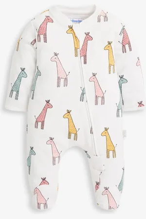 JoJo Maman Bébé Print Zip Cotton Baby Sleepsuit6 - 9 måneder (68 - 74cm)