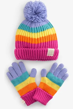 Little Bird Rainbow Striped Mittens/Gloves Set1 - 2 år (80 - 92cm)