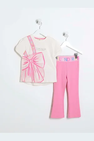 River Island Girls Lamour Bow Bag T-Shirt Set8692cm