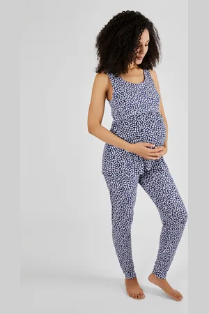 JoJo Maman Bébé Floral Print Maternity & Nursing Pyjamas SetM