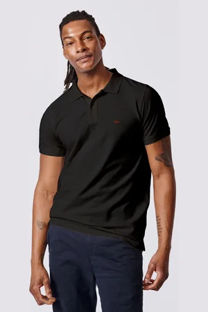 Aubin 100% Cotton Marcel Pique Black Polo Shirtxlarge
