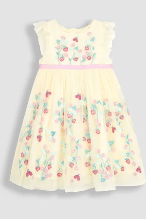 JoJo Maman Bébé Embroidered Tulle Pretty Party Dress1.5 - 2 år (86 - 92cm)