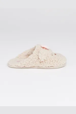 Boux Avenue Teddy Nude Mules Slippers5-6