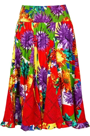 Joe Browns Bright Floral Godet Panel Midi Skirt42