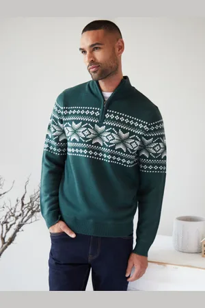 Threadbare Quarter Zip Jul Strikket TrøjeXL