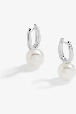 Jon Richard Hoop Pearl Earringsen