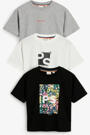 Paul Smith Drenge Signature 100% Bomuld T-shirt 3 Pakke7 år (122cm)