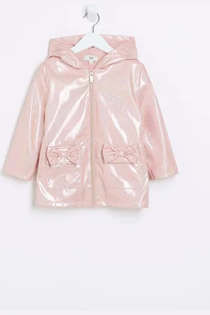 River Island Mini Girls Glitter Hooded Rain Jakke1.5 - 2 år (86 - 92cm)
