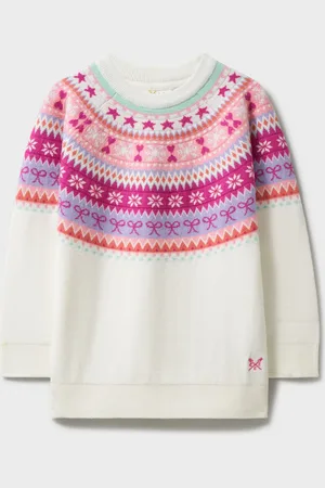 J.Crew Company Natural Fairisle Pattern Jumper6 - 7 år (116 - 122cm)