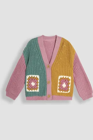 JoJo Maman Bébé Crochet Pocket Cardigan6 - 12 måneder (68 - 80cm)
