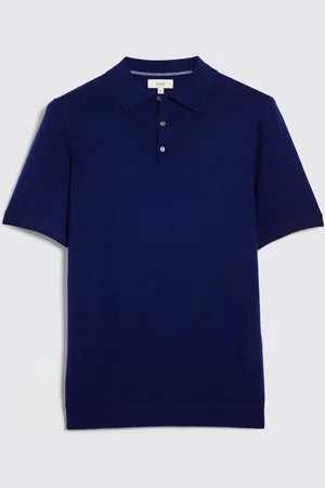 Moss Merino Knitted Polo Shirtsmall