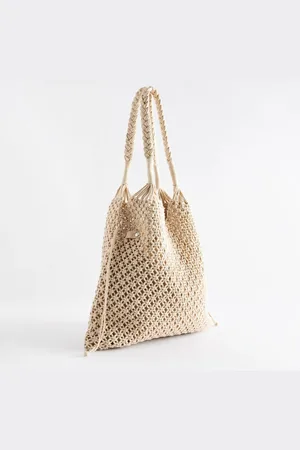 Next Macramé Crochet Shoulder 100% Cotton BagEn