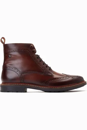 Base London Dealer Lace-Up Brogue Boots