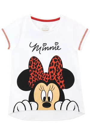 Character Karakter Disney Minnie Mouse 100% Bomuld T-shirt2 - 3 år (92 - 98cm)