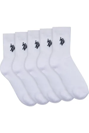 U.S. Polo Assn. U. S. Polo Assn. 100% Cotton Quarter Sports Socks 5 PackUK 4-6.5