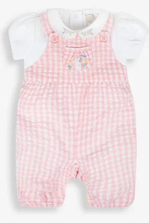JoJo Maman Bébé 2-Piece Gingham Dungarees & Bodysuit Set12 - 18 måneder (80 - 86cm)