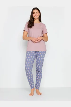 Long Tall Sally Blomster Tryk 100% Bomuld Pyjamassæt38-40 Tall