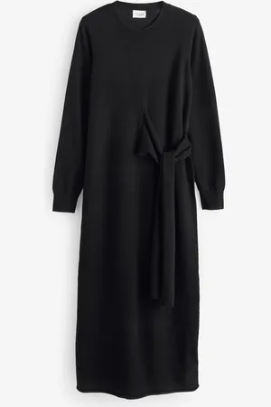Hush Puppies Tilly Tie Waist Merino Wool Midi Jumper DressXS
