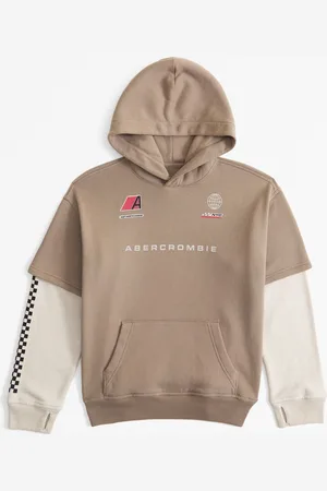 Abercrombie & Fitch Racing Logo Pull Over Hoodie13 - 14 år (158 - 164cm)