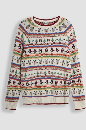 JoJo Maman Bébé Mens Christmas Fair Isle Pattern JumperL