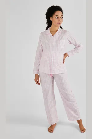 JoJo Maman Bébé Gingham Maternity Pyjamas SetM