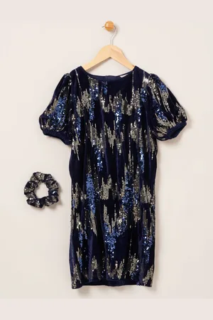 MISS Kjole og hår Scrunchie Sæt10 - 11 år (140 - 146cm)