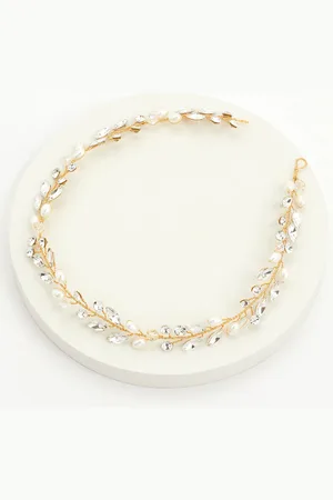 Ivory & Co Bohemia Crystal And Pearl Hair VineEn