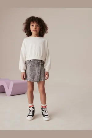 Next Print 100% Cotton Boxy Long Sleeve Sweatshirt (3-16yrs)15 år (170cm)