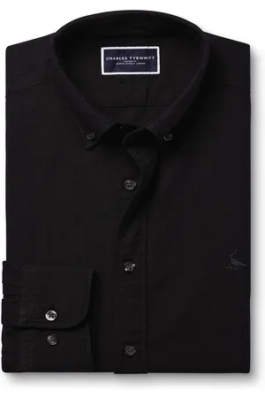 Charles Tyrwhitt Slim Fit Plain Button Down Stræk Vasket 100% Bomuld Oxford SkjorterX-Large