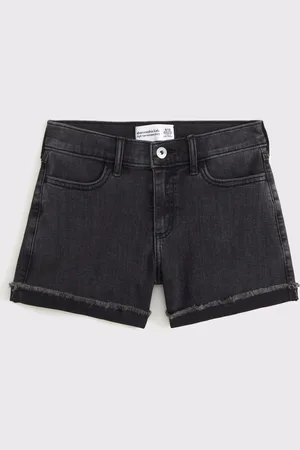 Abercrombie & Fitch High Rise Denim Shorts With Fray Hem Detail158164cm