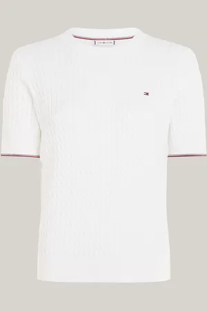 Tommy Hilfiger Cable Short Sleeve SweaterS