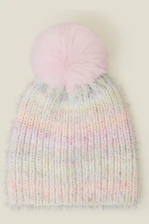 Accessorize Girls Ombre Chenille Winter Pom Beanie Hat7 - 12 år (122 - 152cm)