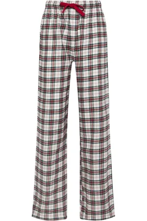 Long Tall Sally 100% Cotton Check Pyjamas Joggers46-48