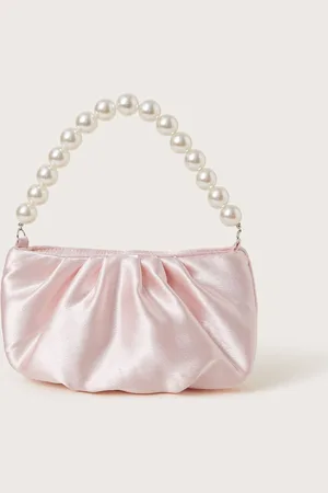 Monsoon Pearl Strap Satin Party BagEn