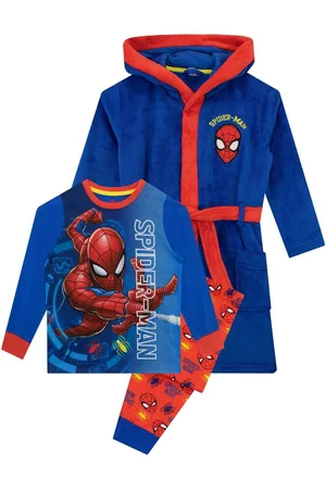 Character 100% Cotton Spiderman Dressing Gown and Pyjamas Set7 - 8 år (122 - 128cm)