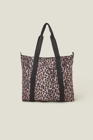 Accessorize Packable Leopard Tryk Mulepose BagEn