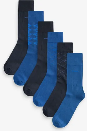 HUGO BOSS Cotton Blend Socks 6 Pack In A Regular Length7-11