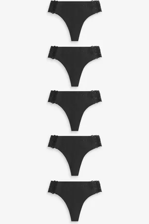 Boux Avenue Talulla MF & Lace Black Thongs 5 Pack42