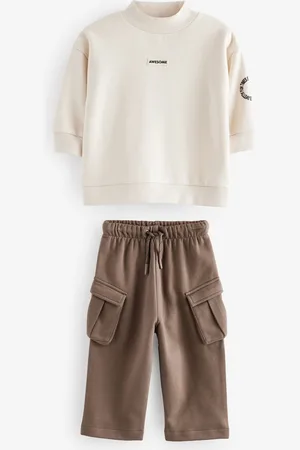 Next High Neck Sweatshirt And Cargo Pocket Joggers Set (3mths-7yrs)4 - 5 år (104 - 110cm)