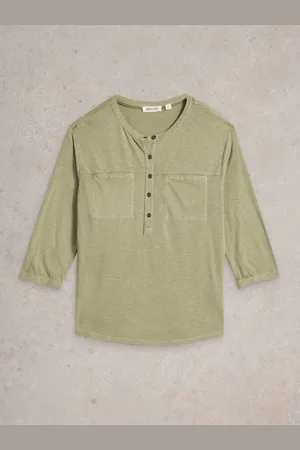 White Stuff Beth 3/4 Sleeve 100% Cotton Shirt42
